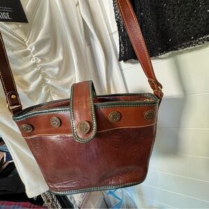 Brahmin Brown Leather adjustable crossbody Bag